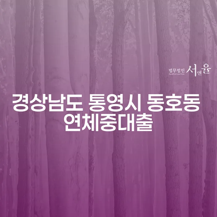 경상남도 통영시 동호동에서 연체 중인 대출, 해결책이 있을까요?